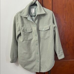 Joie Light Green Shirt Jacket